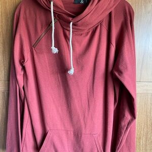 Ampersand Ave double hood sweatshirt